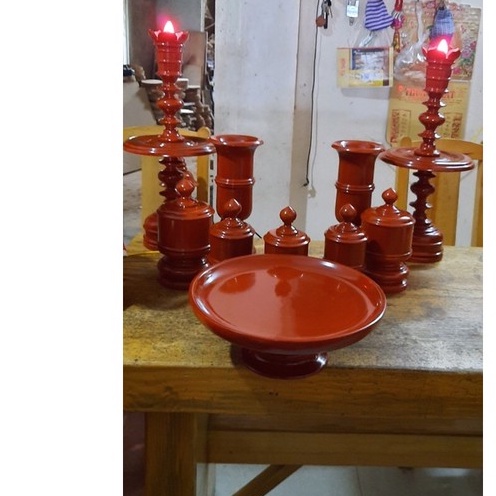 Bộ Đài Nến Gỗ Tự Nhiên cao cấp 10 món(Có Bán Rời Từng sản phẩm)