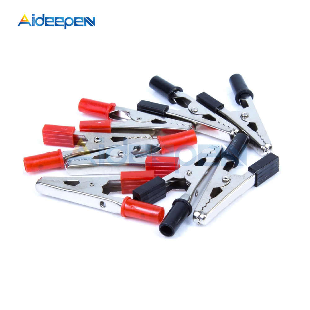 Set 10 Kẹp Cá Sấu 52mm Màu Đen Và Đỏ