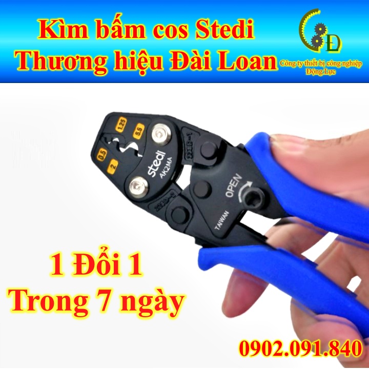 Kìm bấm cos Stedi đa năng, kiềm bóp cốt, kềm ép đầu cosse dây điện