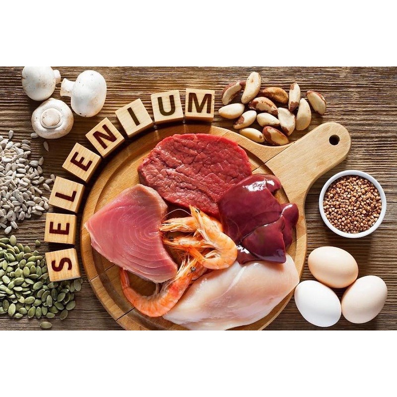 Viên uống Swanson Selenium hỗ trợ sức khỏe tuyến giáp mắt tim não tuyến tiền liệt của Mỹ 90 Viên