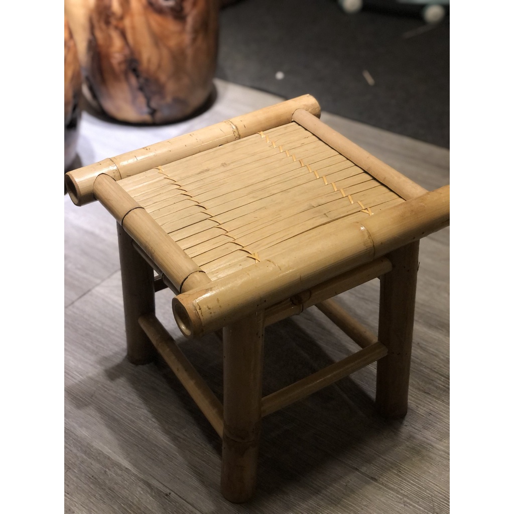 Đôn tre tự nhiên KT 30 x 30cm-Chống ẩm mốc-phù hợp quán cafe, ban công...