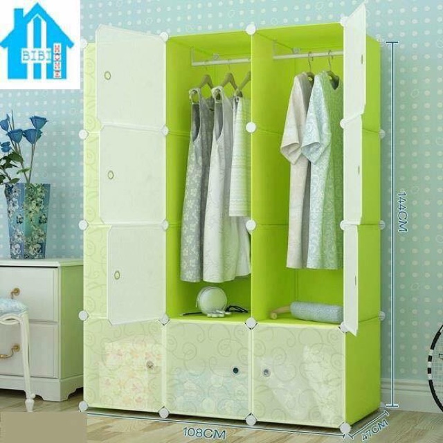 TỦ NHỰA LẮP GHÉP ĐA NĂNG 12 Ô SIZE TO, SÂU 47CM ( chọn mẫu theo phân loại hàng )