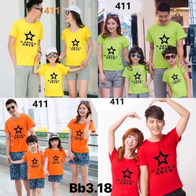 Áo gia đình đi biển áo gia đình 3/4/5 người chất cotton mịn mát