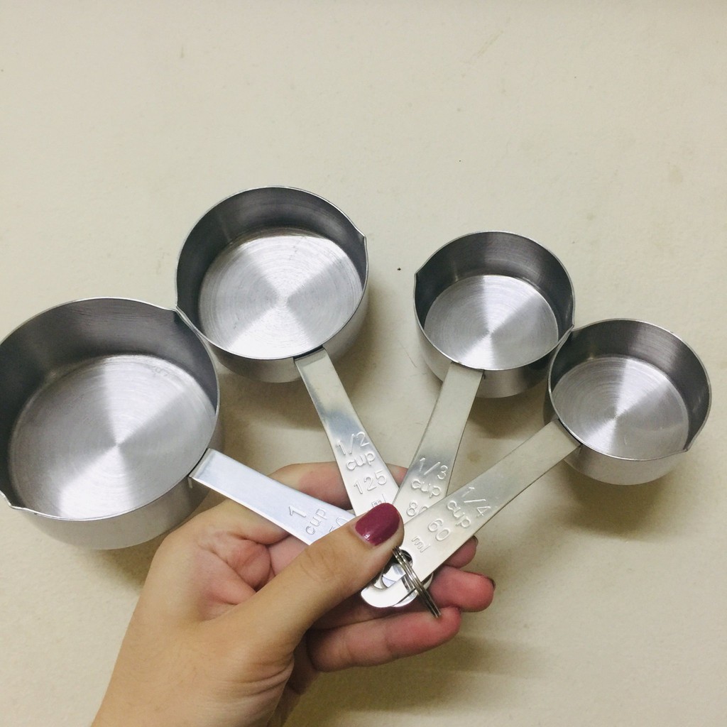 Bộ 4 cup đong Inox cao câp