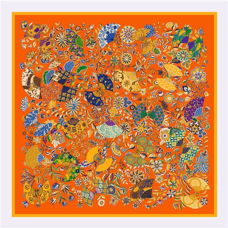 Khăn Quàng Cổ Vuông 130x130cm In Họa Tiết Thời Trang WJ1013-02 Cho Nữ