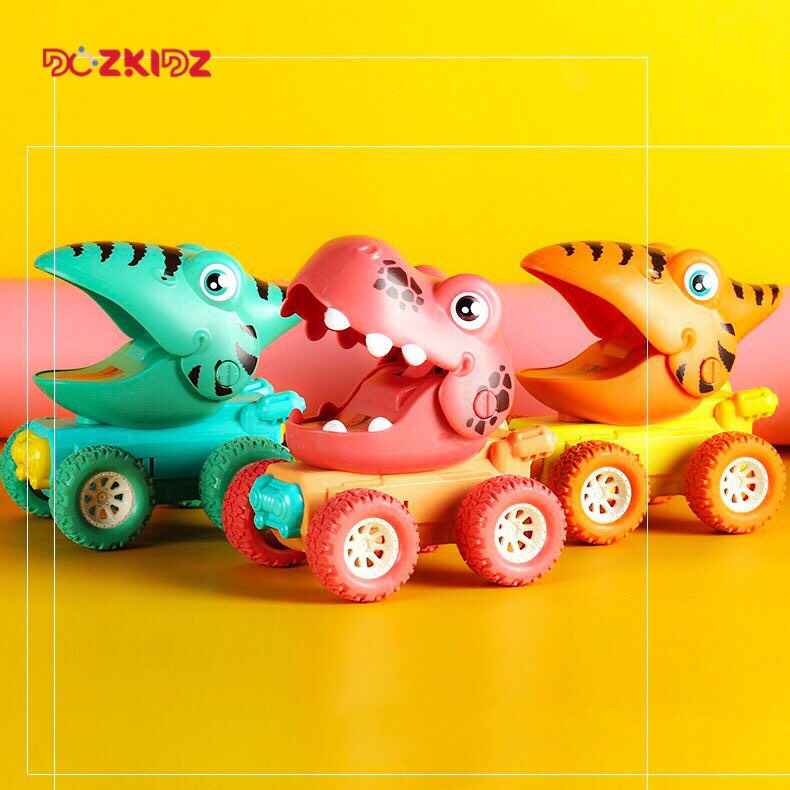 Xe khủng long chạy đà 4 bánh - đồ chơi cho trẻ từ 1 tuổi trở lên - DOZKIDZ