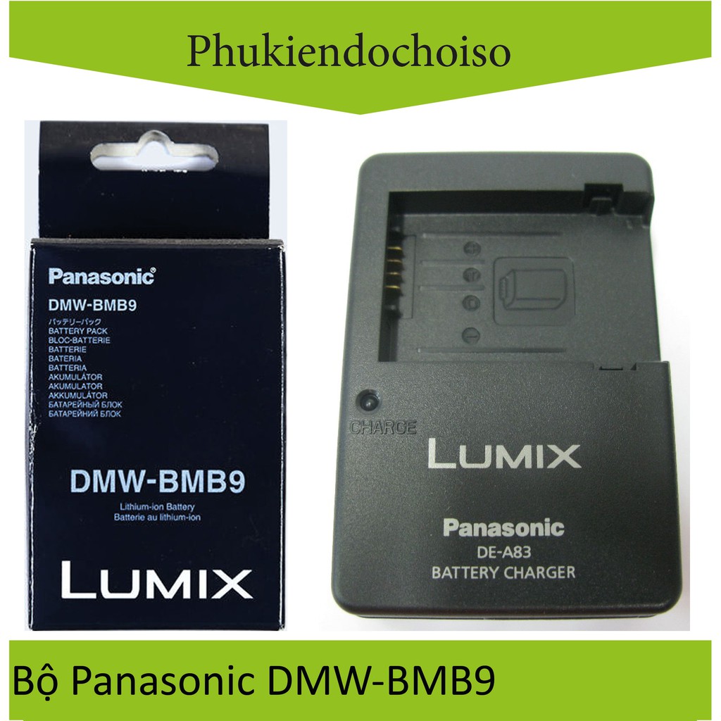 Bộ pin sạc thay thế 1 Pin 1 Sạc máy ảnh Panasonic DMW-BMB9