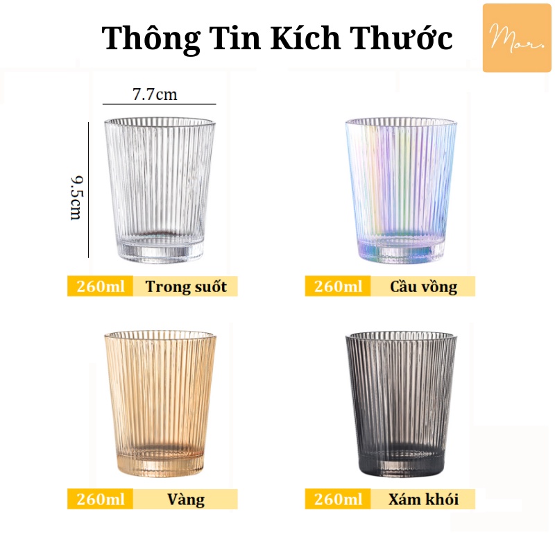 Cốc thủy tinh chịu nhiệt - Vân sọc - C12