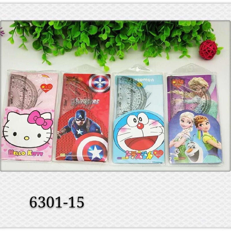 Bộ eke thước kẻ 15cm 4 món 6301