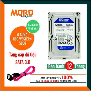 Ổ cứng HDD WD Blue 500GB - Sản phẩm nhập khẩu - Bảo hành 12 tháng 1 đổi 1 !!!