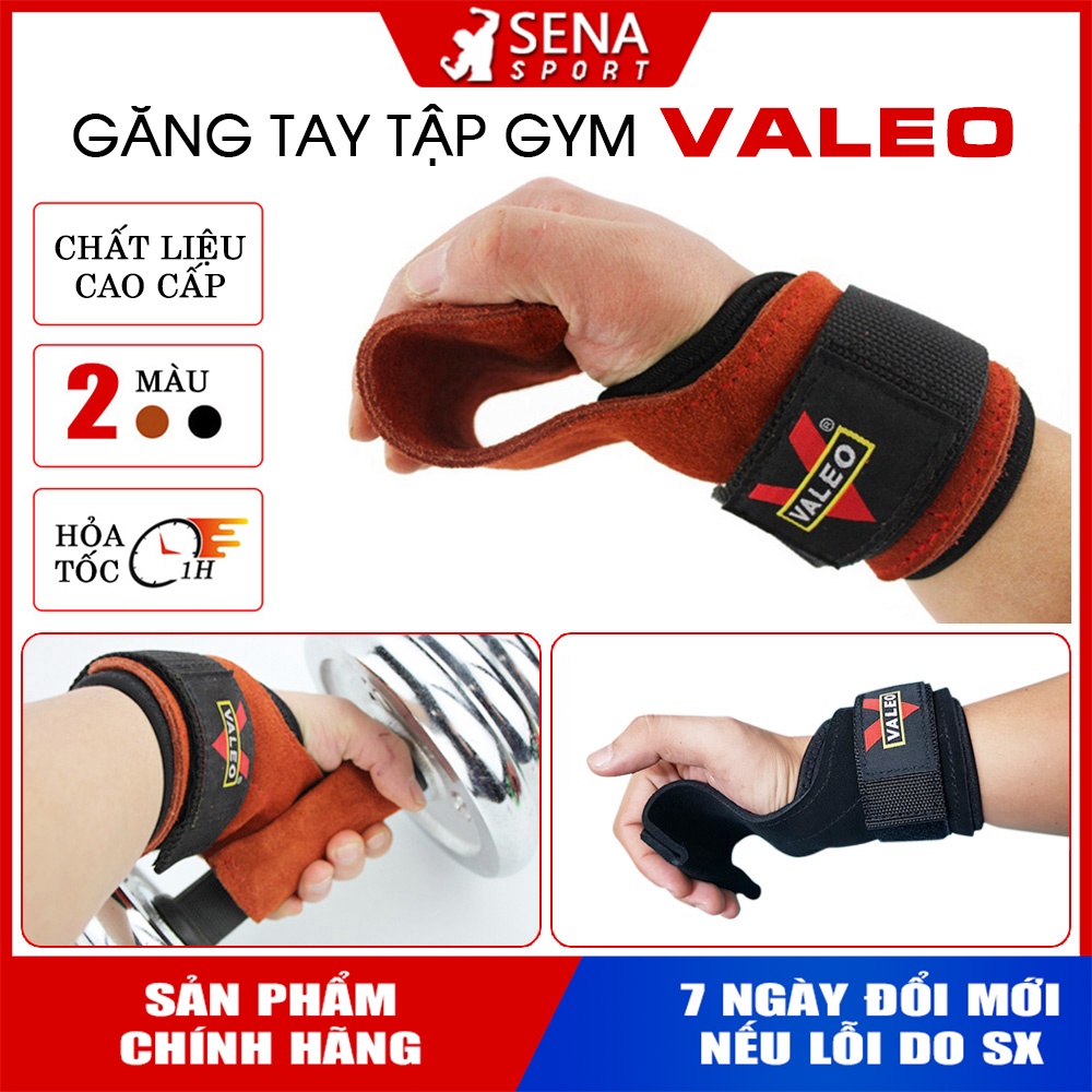 GĂNG TAY TẬP GYM - DÂY KÉO LƯNG - Lifting Grips Chính hãng VALEO (1 Đôi)