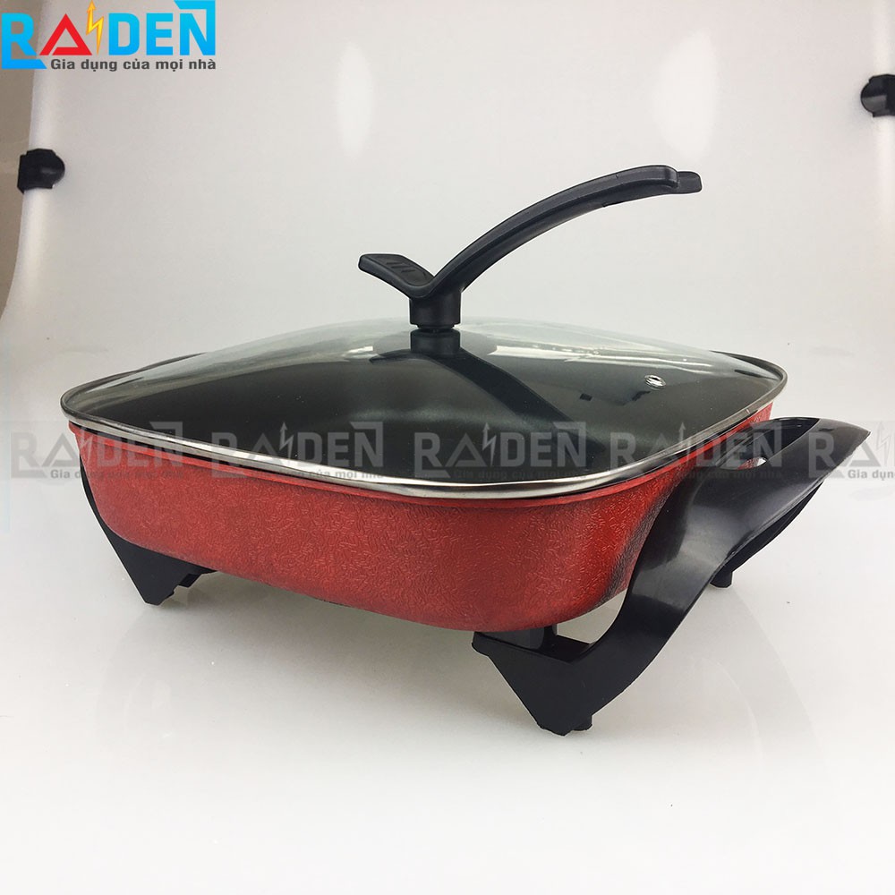 Nồi lẩu điện vuông chống dính 5L GreenCook GCEH30 với nhiều chức năng nấu