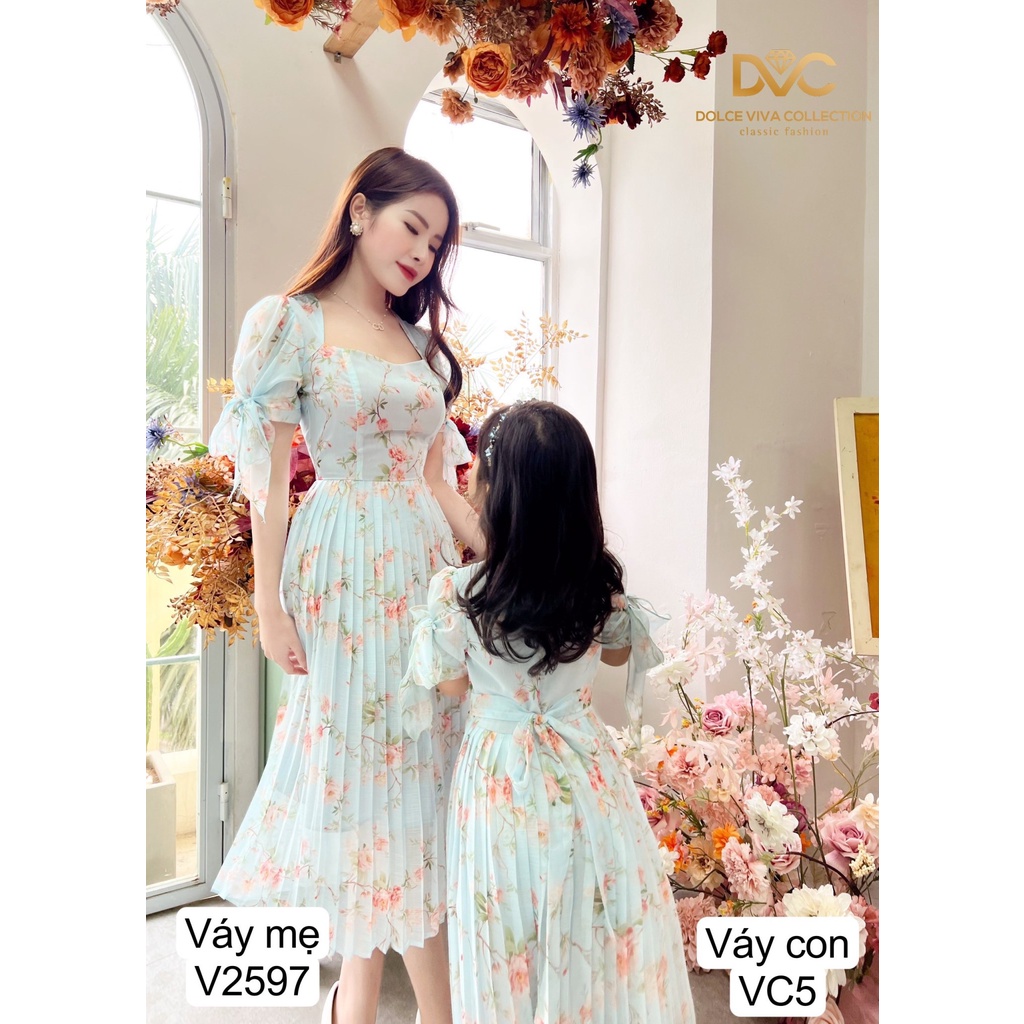 Combo váy mẹ và bé V2597+VC5  - DOLCE VIVA COLLECTION