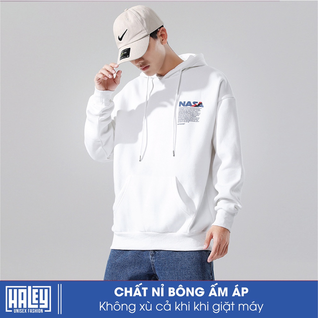 Áo Hoodie nam nữ  Phi Hành Gia Nasa HALEY unisex phong cách Hàn Quốc cá tính, Chất Nỉ Dày Dặn Ấm Áp mã HD110
