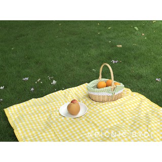 Thảm picnic caro VÀNG handmade