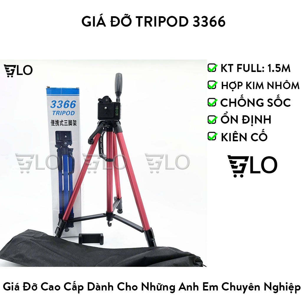 Chân Giá Đỡ Tripod 3366 Chuyên Nghiệp