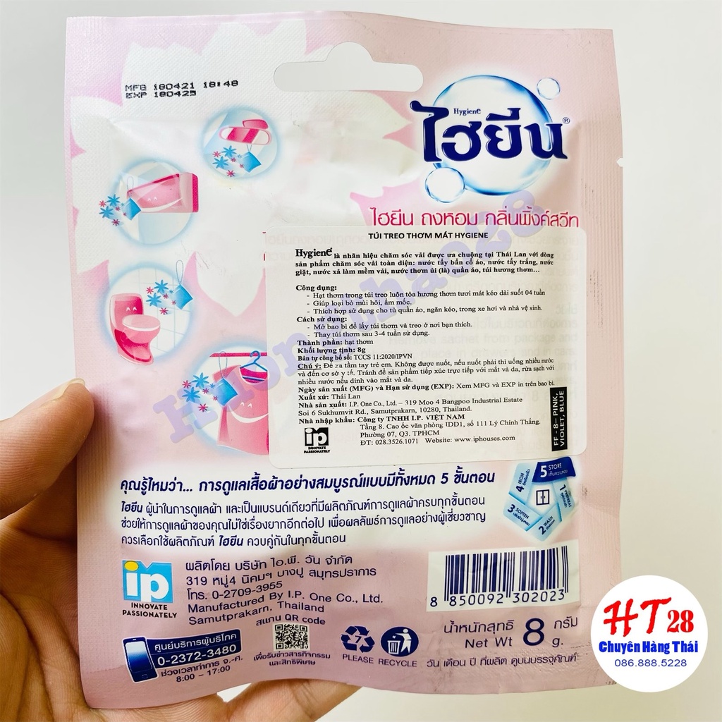 Túi Thơm Hygien Treo Tủ Quần Áo, Treo Phòng, Túi Thơm Thái Lan An Toàn Tiết Kiệm Huongthao28