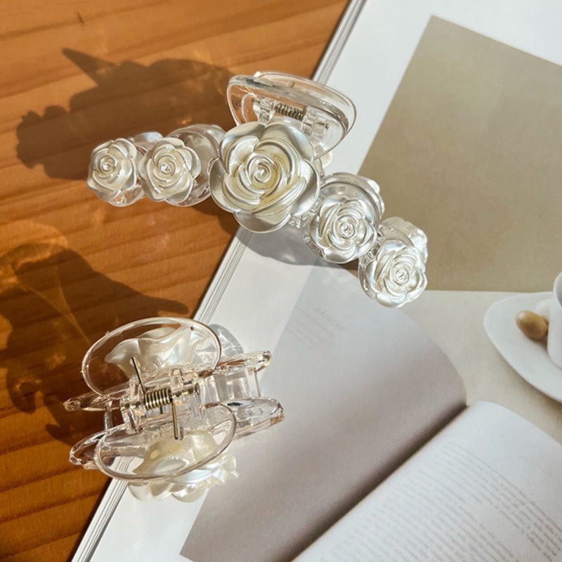 Kẹp Tóc Hình Hoa Trong Suốt Phong Cách Hàn Quốc Ngọt Ngào Cho Nữ