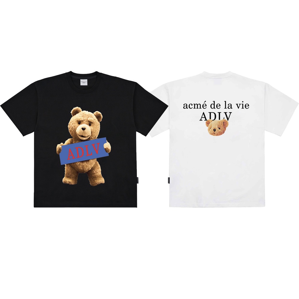 Áo Thun Cotton Tay Ngắn Oversize In Hình Gấu Thể Thao Acmedelavie Thời Trang Unisex