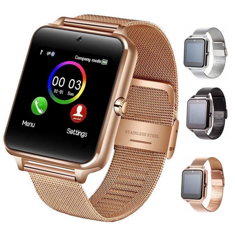 Đồng hồ thông minh Smart Watch dây thép ZV60 ( bạc)