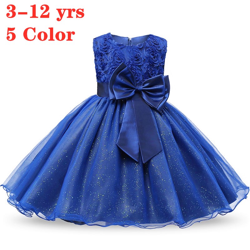 Đầm Công Chúa Trang Trí Phối Nơ Dễ Thương Dành Cho Bé Gái