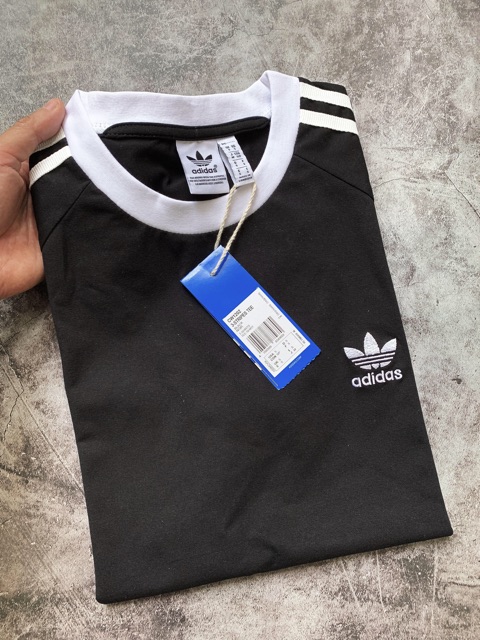 (Hàng xuất xịn) Áo das đen 3 sọc kinh điển CLFN 3-Stripes (Form unisex NAM &amp; NỬ)