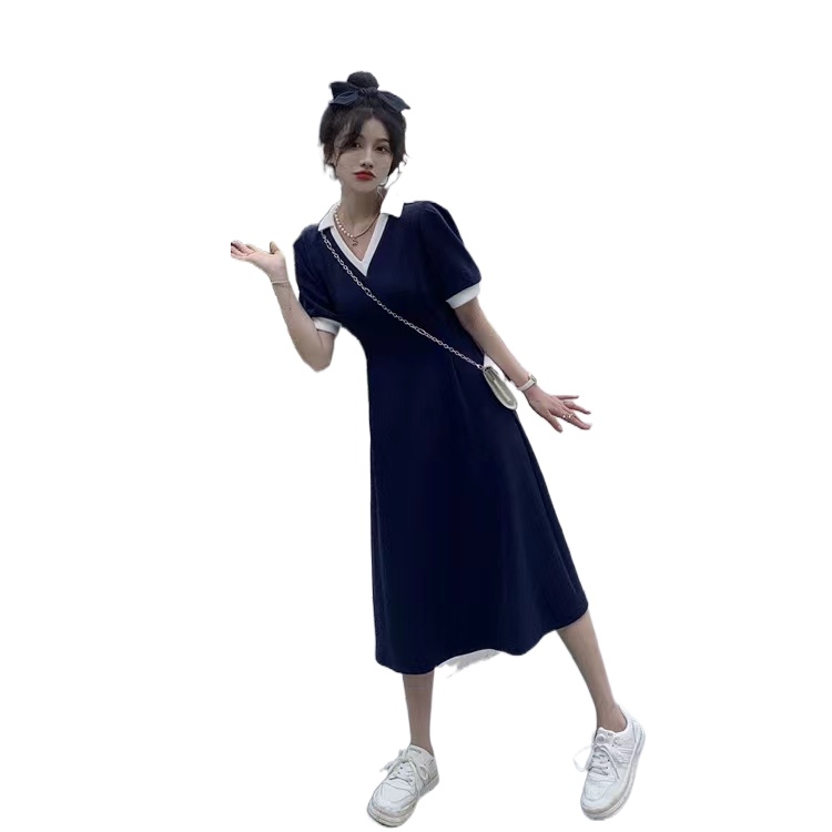 Đầm Perty dáng chữ A cổ V phong cách hè mới