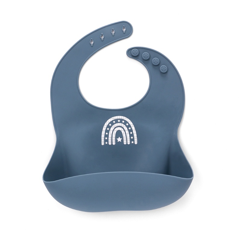 Yếm Ăn Silicone Cấp Thực Phẩm Không BPA Chống Nước Có Thể Điều Chỉnh Cho Bé Sơ Sinh