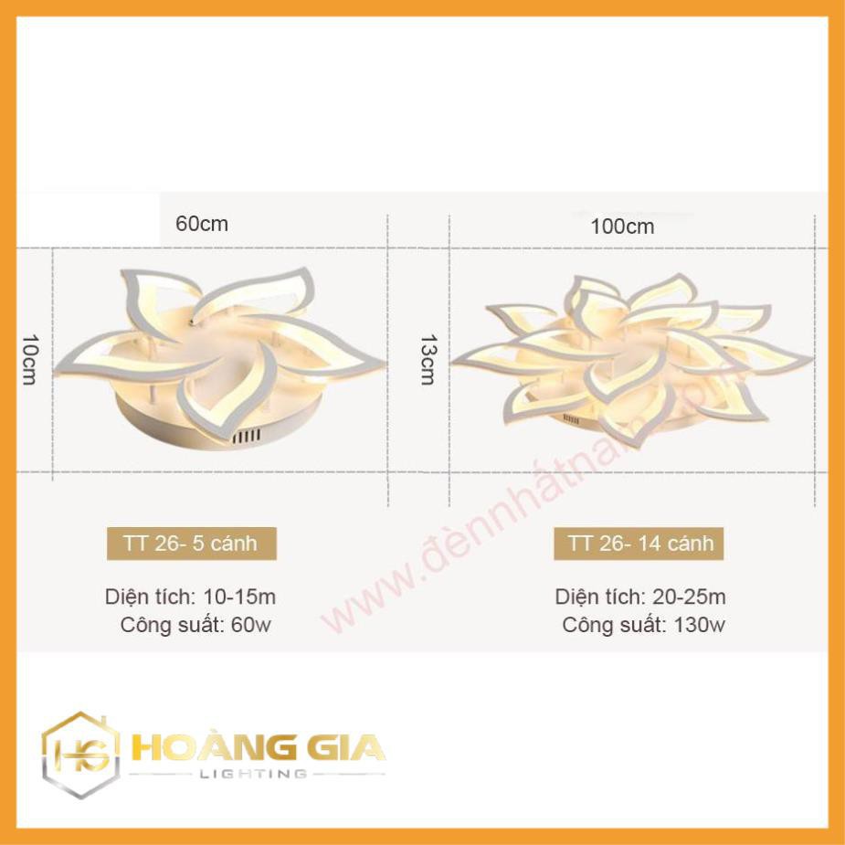 Đèn Ốp Trần - Đèn LED Ốp Trần Hiện Đại 5 Cánh