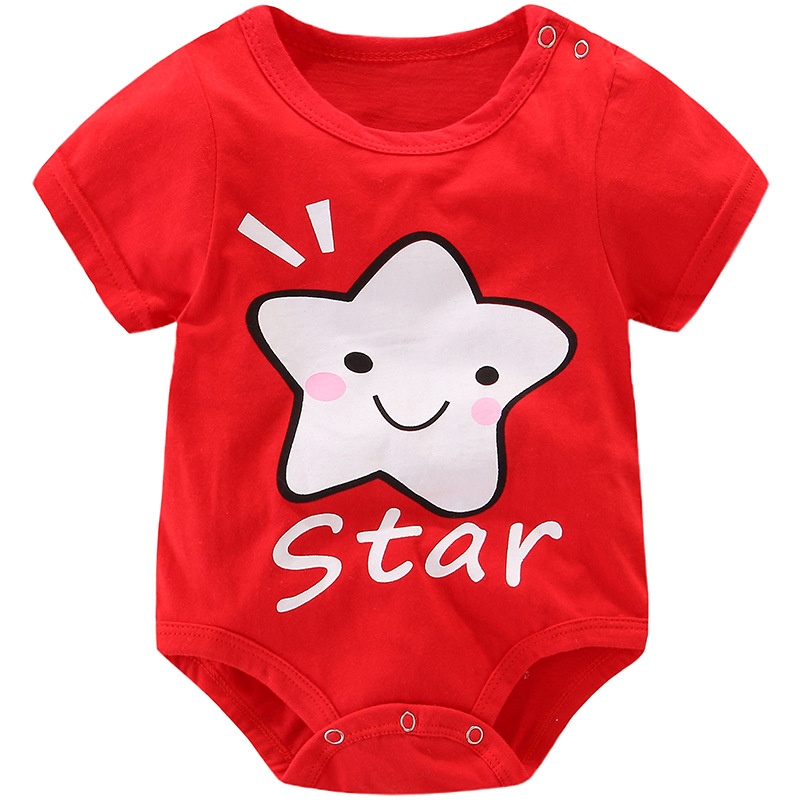 Jumpsuit bodysuit Romper liền mảnh vải Cotton in hoạt hình One piece cho các bé nhỏ sơ sinh