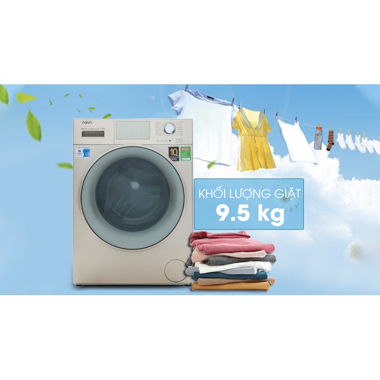 Máy giặt Aqua Inverter 9.5 kg AQD-D950E.N (Miễn phí giao tại HCM-ngoài tỉnh liên hệ shop)