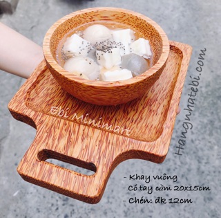Chén bát ăn dặm gỗ dừa organic cho bé