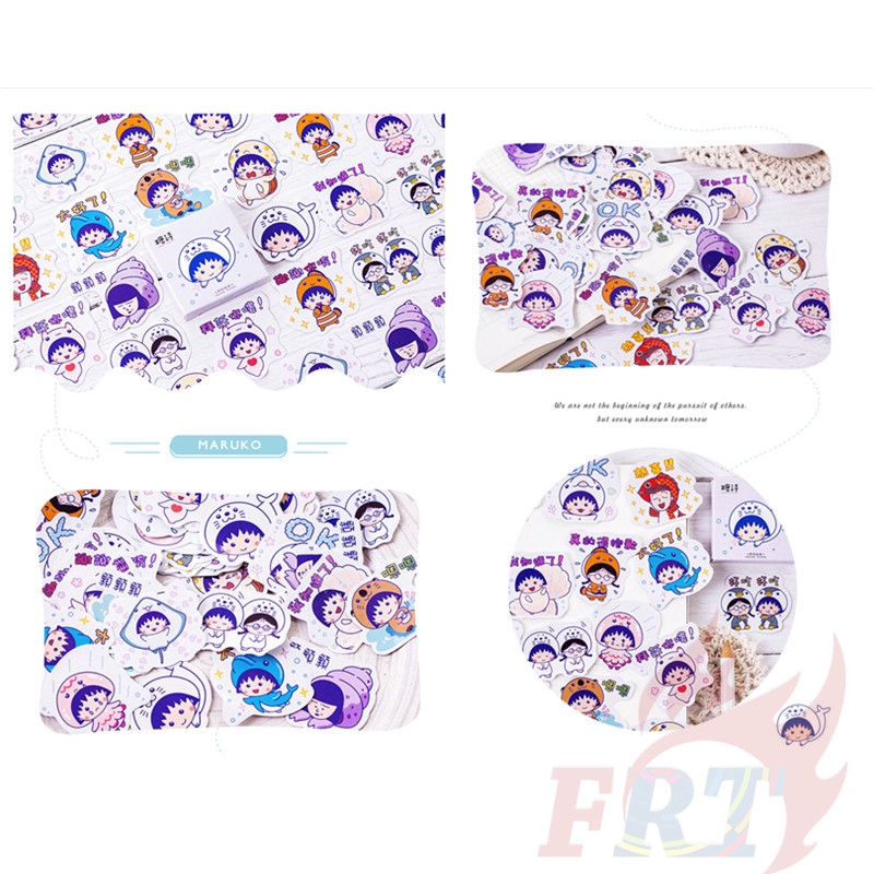 45 Miếng sticker hình chibi maruko-chan trang trí DIY