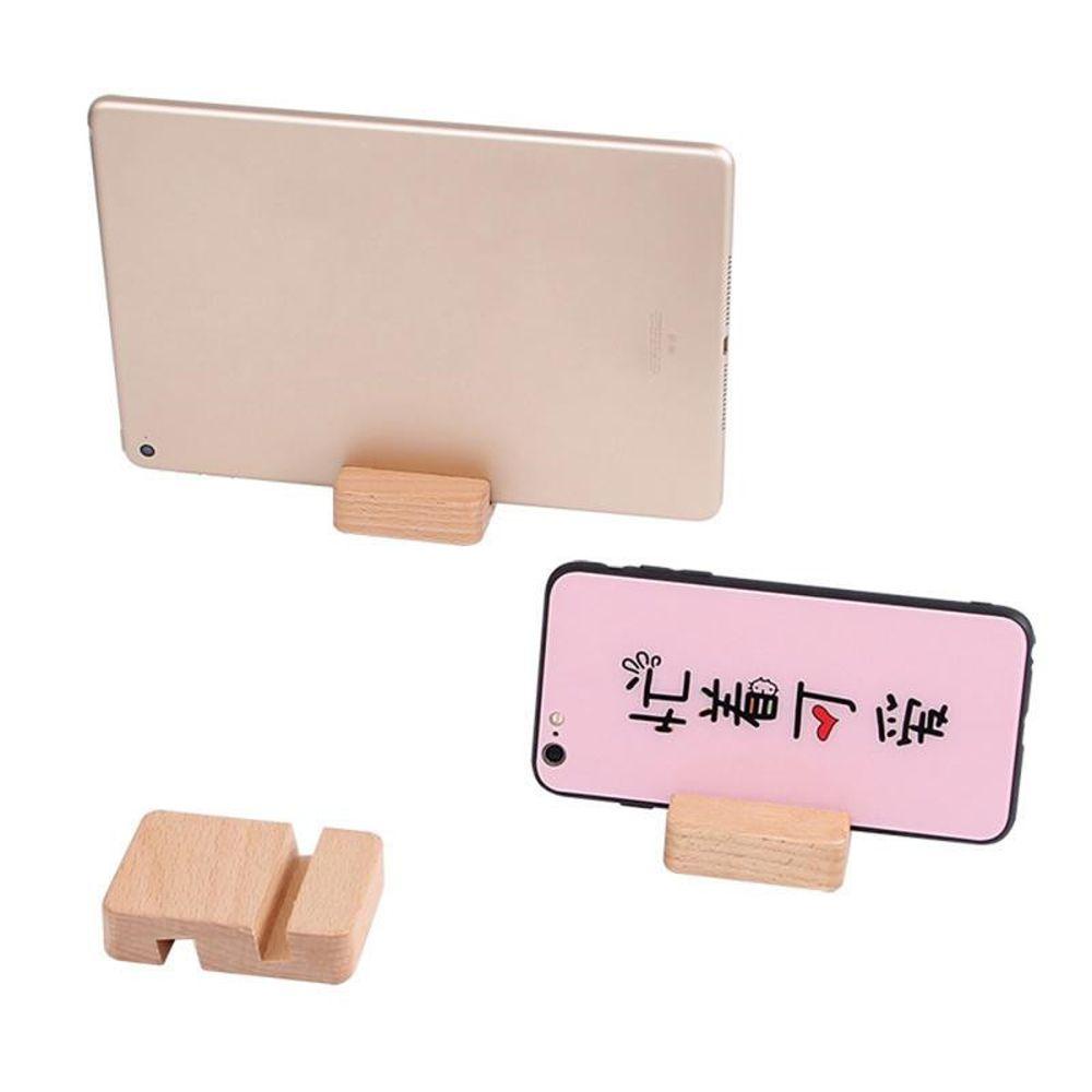 Giá Đỡ Điện Thoại / Máy Tính Bảng Bằng Gỗ Hai Ngăn Tiện Dụng