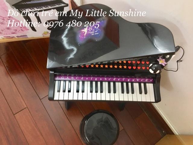 Đàn piano có micro cho bé size lớn màu đen