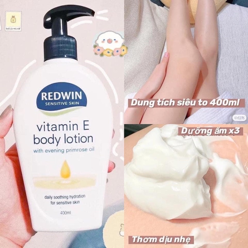 Dưỡng Da Redwin Vitamin E Cream  400ml , kem dưỡng làm đẹp da