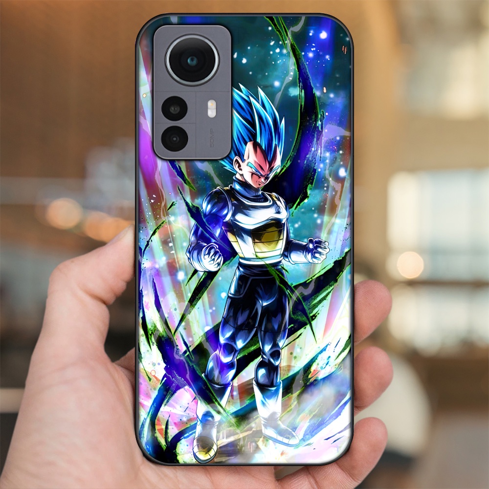 Ốp lưng Xiaomi 12 viền đen in hình Vegeta Dragon Ball