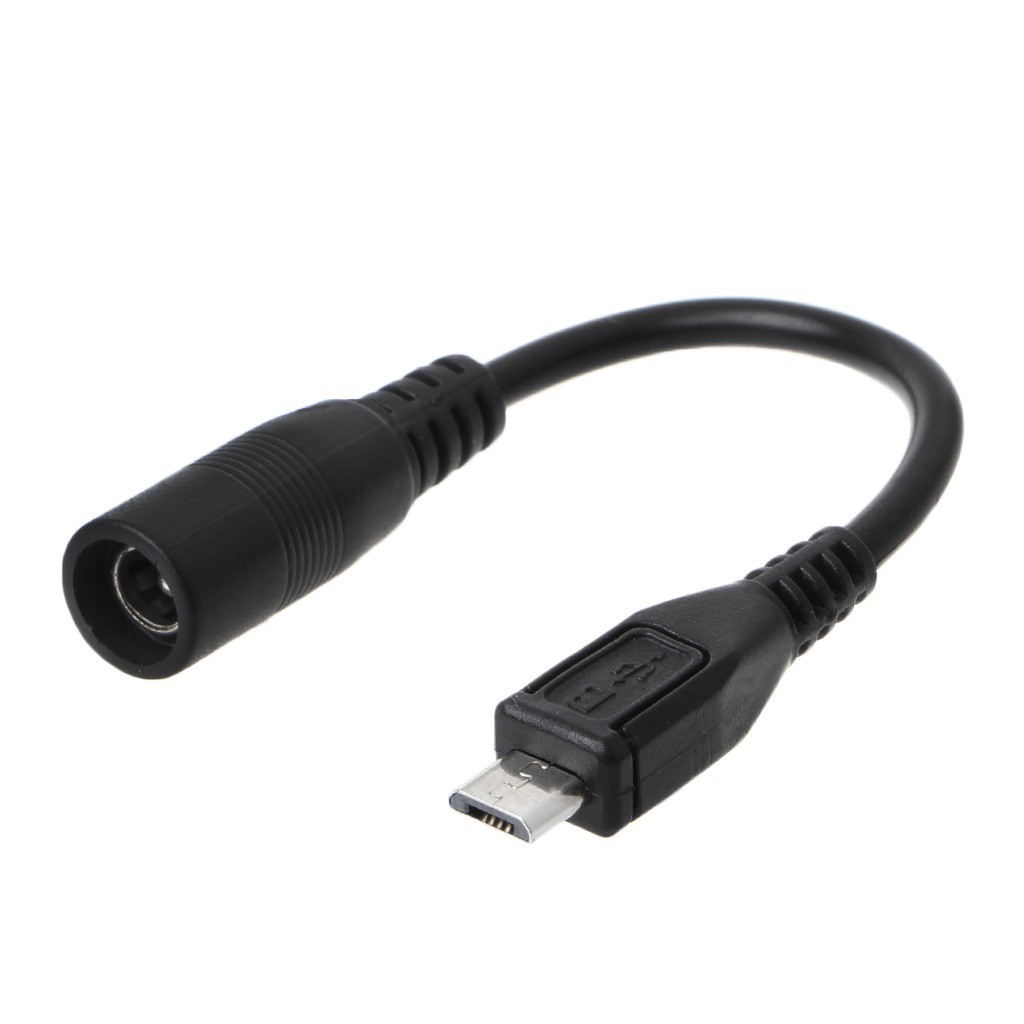 Cáp nguồn đầu 5.5x2.1mm DC sang đầu micro USB chống nước đầy tiện lợi