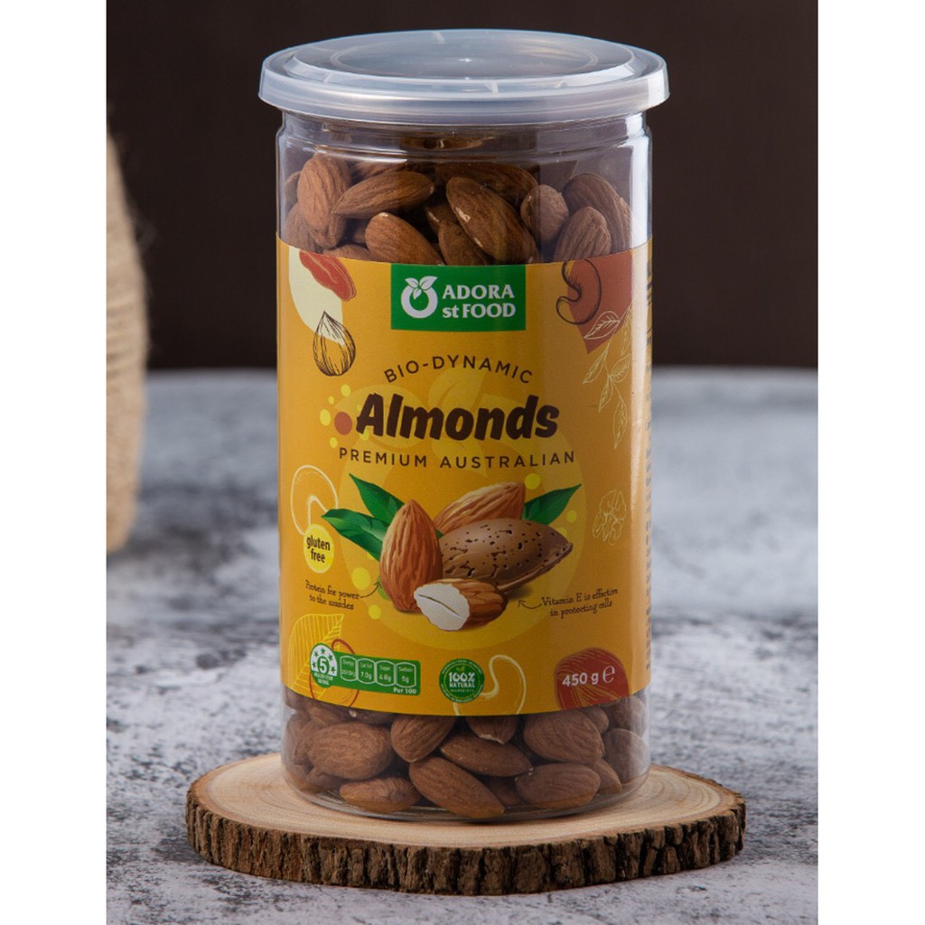 Hạnh Nhân Nhập Khẩu Từ Úc Almonds Adora St Food Úc 450g