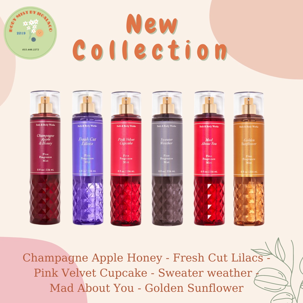 BODY MIST Bath & Body Works - Xịt thơm cơ thể nhiều mùi