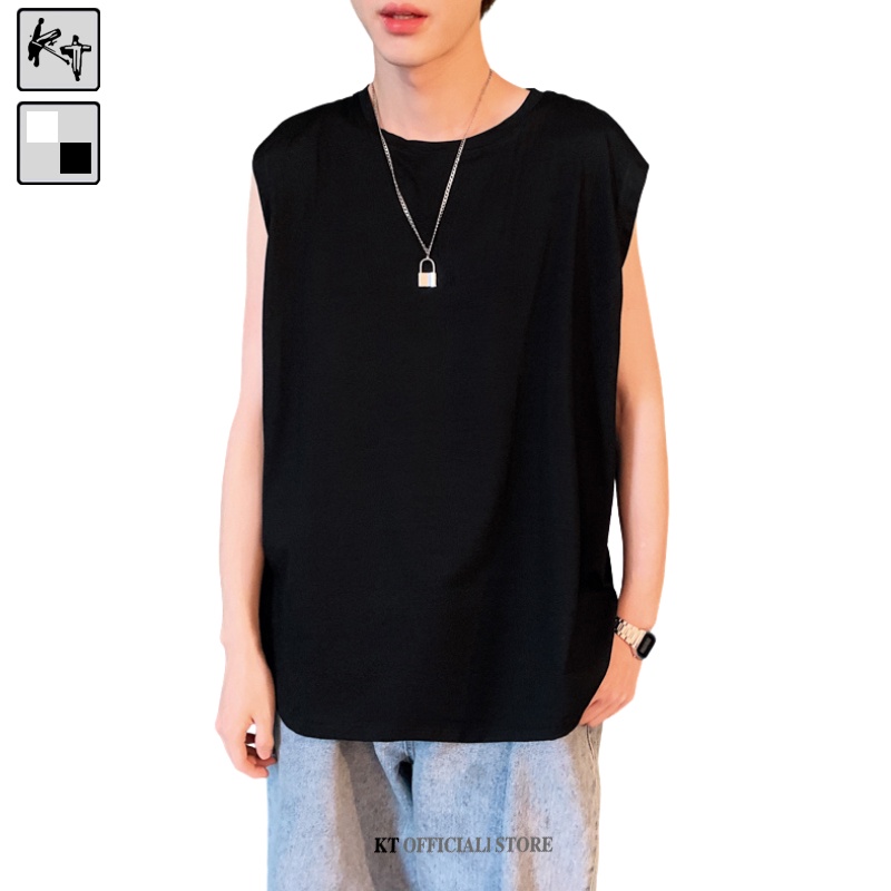 Áo Thun Sát Nách Dáng Rộng Phong Cách Hàn Quốc Thời Trang Mùa Hè Có Size M-3xl Cho Nam
