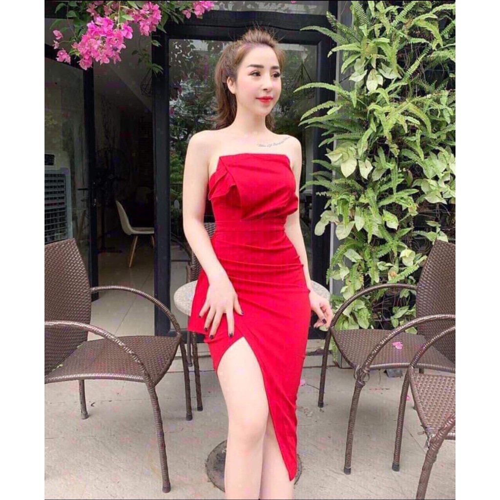 Đầm Body Xẻ Tà , Cúp Ngực Quyến Rủ Sang Trọng | BigBuy360 - bigbuy360.vn