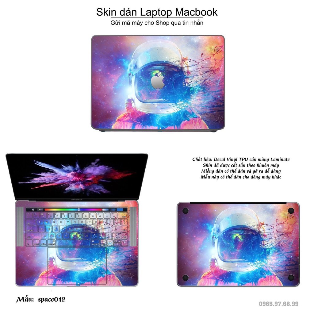 Skin dán Macbook mẫu không gian (đã cắt sẵn, inbox mã máy cho shop)