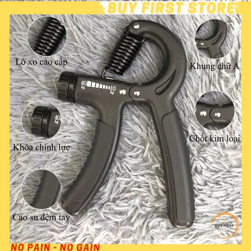 Kìm tập cơ tay bản cao cấp - Kìm bóp lực tay - Dụng cụ tập cơ tay chữ A - Tập cơ tay ở nhà - 10Kg->40Kg - BFS 2021