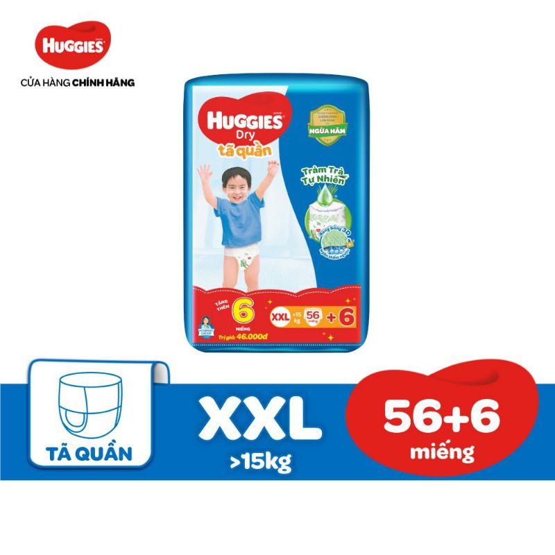 Mẫu cũ - Tã quần Huggies Pant Super Jumbo M74 / L68 / XL62 / XXL56