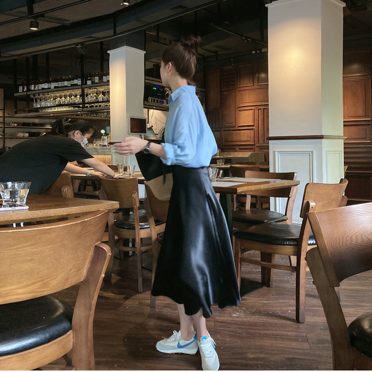 Chân váy dài chữ A phong cách thanh lịch cho nữ | BigBuy360 - bigbuy360.vn