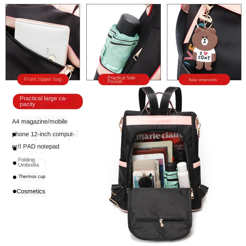 Ba Lô Vải Oxford Chống Thấm Nước Phong Cách Nhật Hàn Thời Trang Mùa Đông Mới 2022