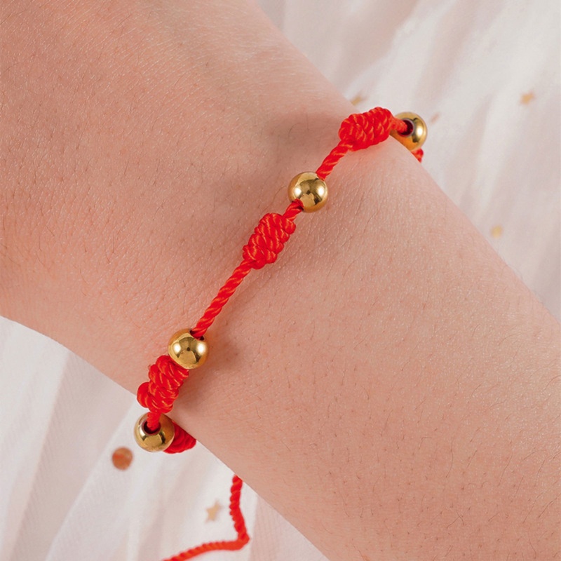 Vòng Tay Bùa May Mắn 7 Sợi Màu Đỏ May Mắn