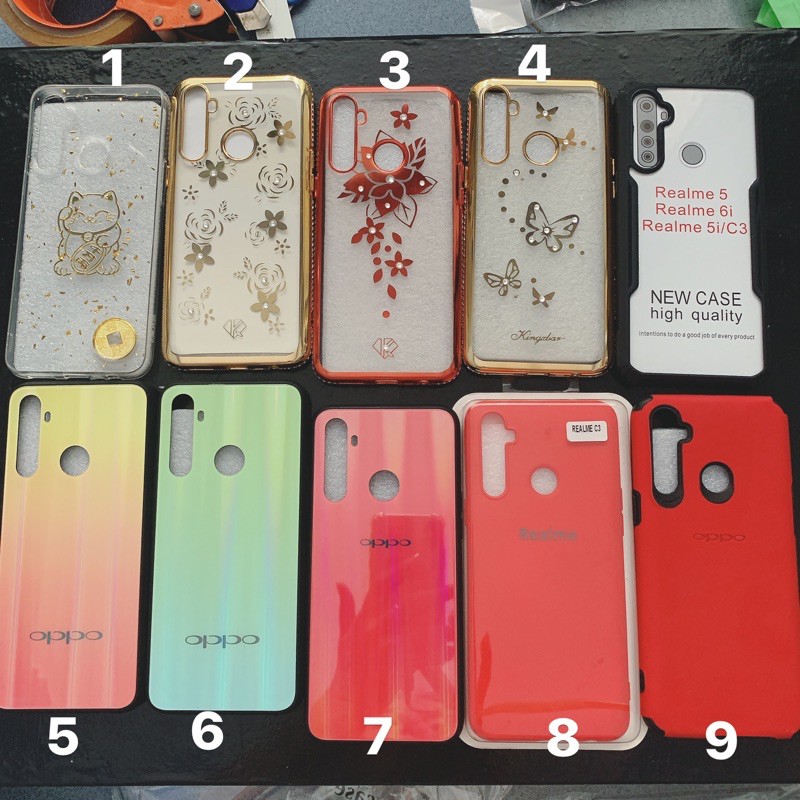 Ốp lưng Oppo Realme C3/ 5/ 5i/ 5s/ 6i trong chống sốc, chống sốc, đính đá và giả da | BigBuy360 - bigbuy360.vn