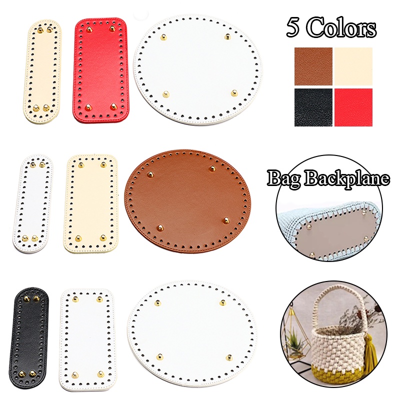 Miếng vá sửa chữa phần đáy túi xách da PU thủ công có đinh tán cố định đa năng dễ dùng tùy chọn màu sắc
